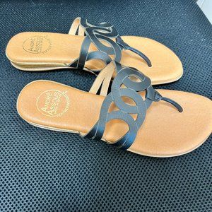 Andre Assous Black Sandals